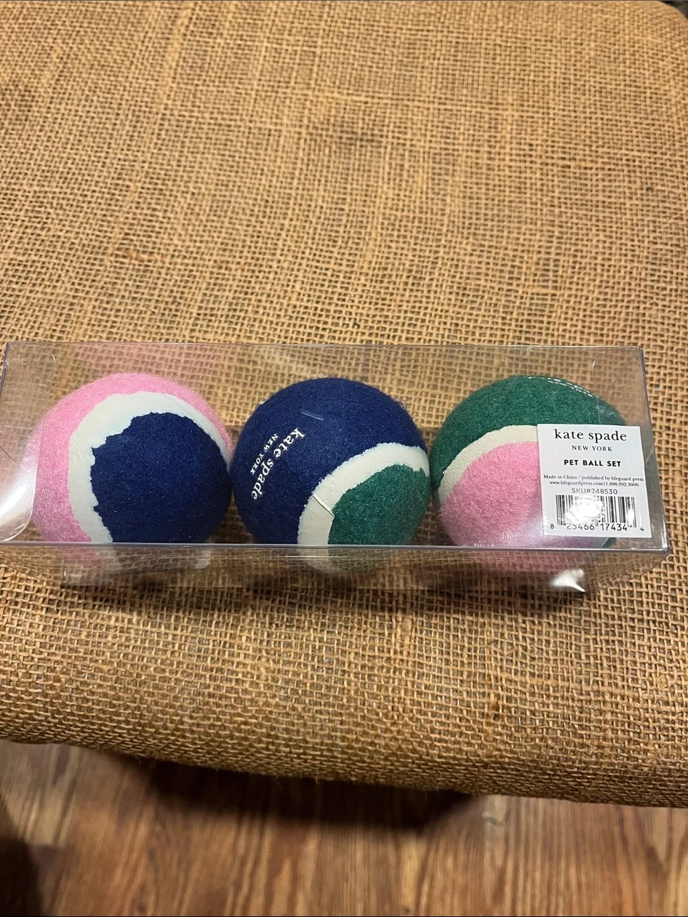 kate spade Pink, Navy & Green Colorblock Pet Ball Trio